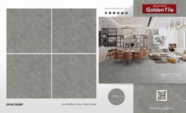 Gạch 80x80mm men mờ , GP18.783MF