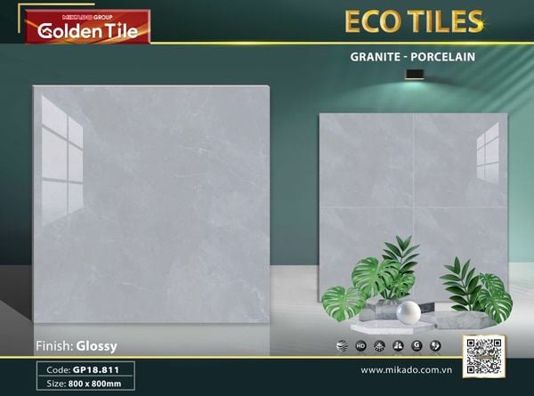 Gạch 80x80mm men bóng kính , GP18.811