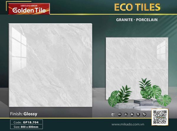 Gạch 80x80mm men bóng kính , GP18.704