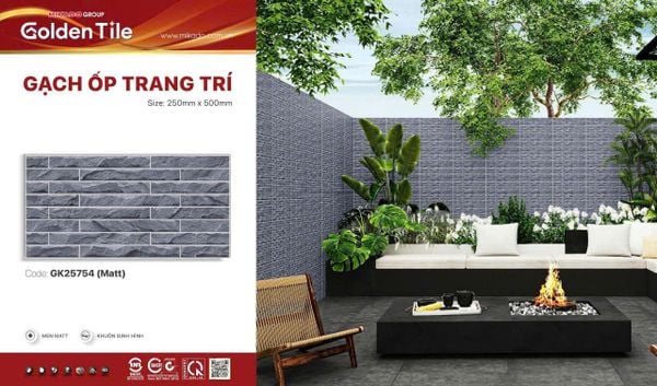 Gạch ốp 25x50mm trang trí GK25754