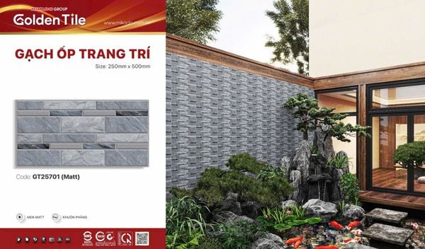 Gạch ốp 25x50mm trang trí GT25701