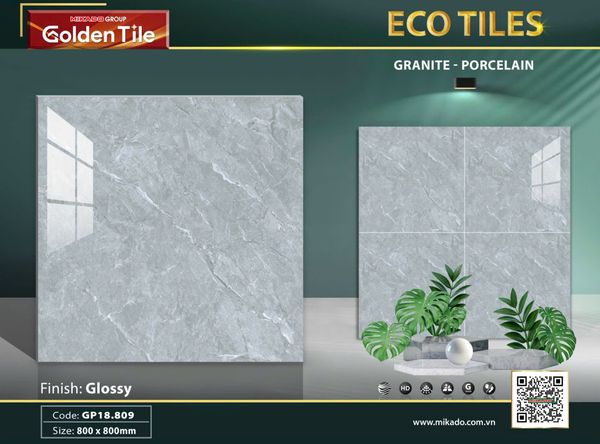 Gạch 80x80mm men bóng kính , GP18.809